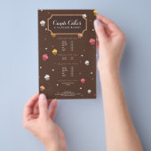 Cute Cupcakes Bakery Pattern Brown Flyer (Hand)