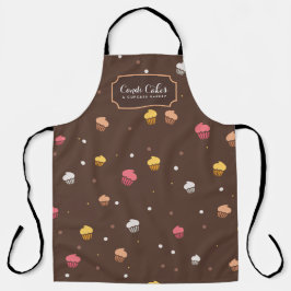Cute Cupcakes Bakery Pattern Brown Schort
