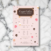 Cute Cupcakes Bakery Pattern Roze Flyer