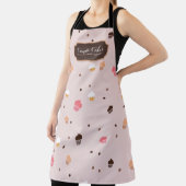 Cute Cupcakes Bakery Pattern Roze Schort (Insitu)