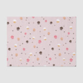 Cute Cupcakes Bakery Pattern Roze Tissuepapier (Voorkant)