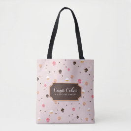Cute Cupcakes Bakery Pattern Roze Tote Bag