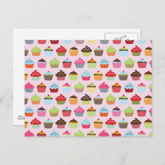 Cute Cupcakes Briefkaart (Voorkant / Achterkant)