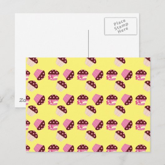 Cute Cupcakes Briefkaart (Voorkant / Achterkant)