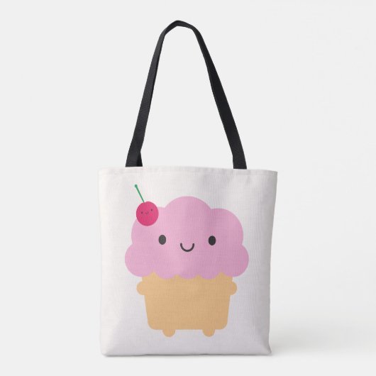 Cute Cupcakes & Cherries Omkeerbaar Tote Bag (Achterkant)