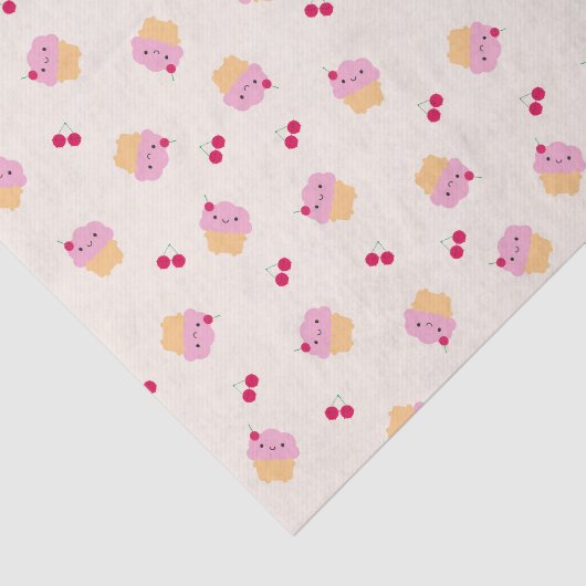 Cute Cupcakes & Cherries Tissuepapier (Detail)