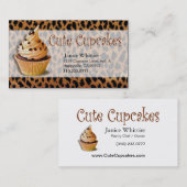 Cute Cupcakes: Confecties Fancy desserts Pastries Visitekaartje (Voorkant / Achterkant)