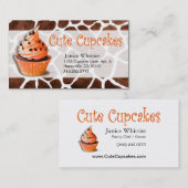 Cute Cupcakes: Confecties Fancy desserts Pastries Visitekaartje (Voorkant / Achterkant)