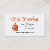 Cute Cupcakes: Confecties Fancy desserts Pastries Visitekaartje (Achterkant)