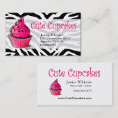 Cute Cupcakes: Confecties Fancy desserts Pastries Visitekaartje (Voorkant / Achterkant)