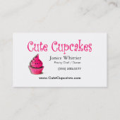 Cute Cupcakes: Confecties Fancy desserts Pastries Visitekaartje (Achterkant)