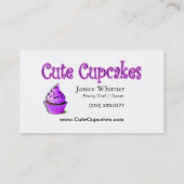 Cute Cupcakes: Confecties Fancy desserts Pastries Visitekaartje (Achterkant)