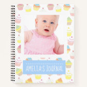 Cute Cupcakes Custom Baby Photo Journal Notitieboek (Voorkant)