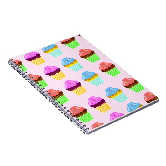 Cute Cupcakes Deluxe Pattern Notitieboek (Rechterzijde)