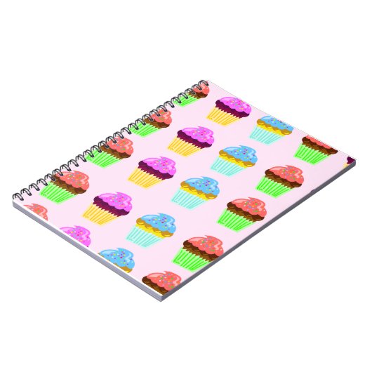 Cute Cupcakes Deluxe Pattern Notitieboek (Linkerzijde)