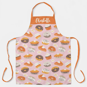 Cute cupcakes, donuts en taarten met naam schort