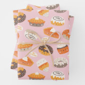 Cute cupcakes, donuts en taarten met tekst inpakpapier vel (In situ)