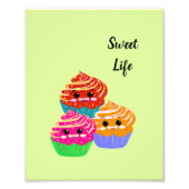 Cute cupcakes foto afdruk (Voorkant)
