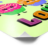 Cute cupcakes foto afdruk (Hoek)