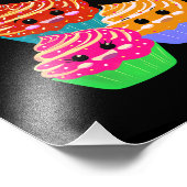 Cute cupcakes foto afdruk (Hoek)