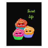 Cute cupcakes foto afdruk (Voorkant)