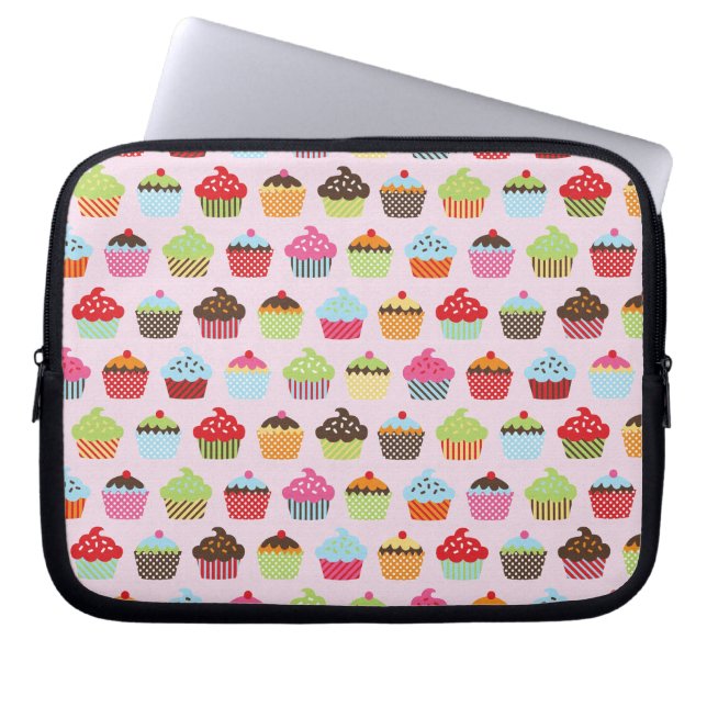 Cute Cupcakes Laptop Sleeve (Voorkant)