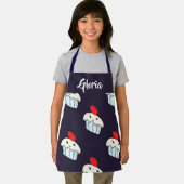 Cute cupcakes op blauw schort (Insitu)