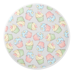 Cute Cupcakes pasta Color Bakery Cakes Patroon Keramische Knop