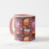 Cute cupcakes patroon mok (Voorkant links)