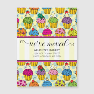 Cute Cupcakes Pattern Bakery Moving