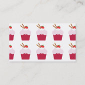 Cute Cupcakes Pattern Personalized Visitekaartje (Achterkant)