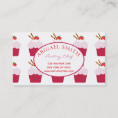 Cute Cupcakes Pattern Personalized Visitekaartje (Voorkant)