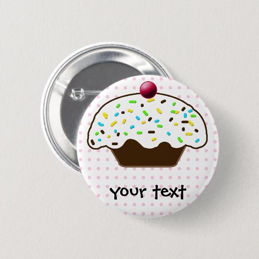 Cute Cupcakes Ronde Button 5,7 Cm (Voorkant /achterkant)