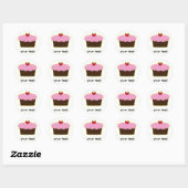 Cute Cupcakes Ronde Sticker (Vel)