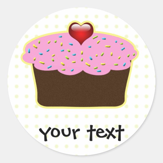 Cute Cupcakes Ronde Sticker (Voorkant)
