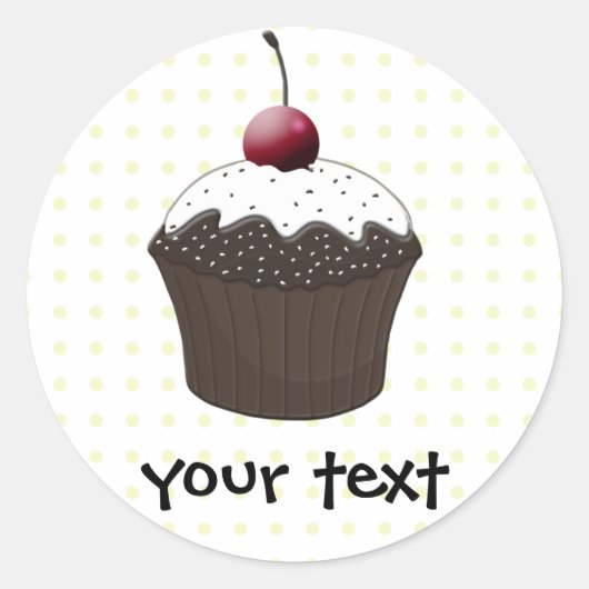 Cute Cupcakes Ronde Sticker (Voorkant)