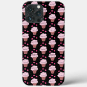 Cute Cupcakes roze en zwart Case-Mate iPhone Case (Achterkant)