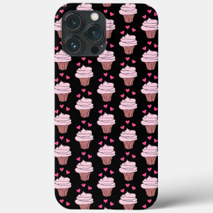 Cute Cupcakes roze en zwart Case-Mate iPhone Case