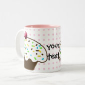 Cute Cupcakes Tweekleurige Koffiemok (Voorkant links)