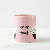 Cute Cupcakes Tweekleurige Koffiemok (Center)