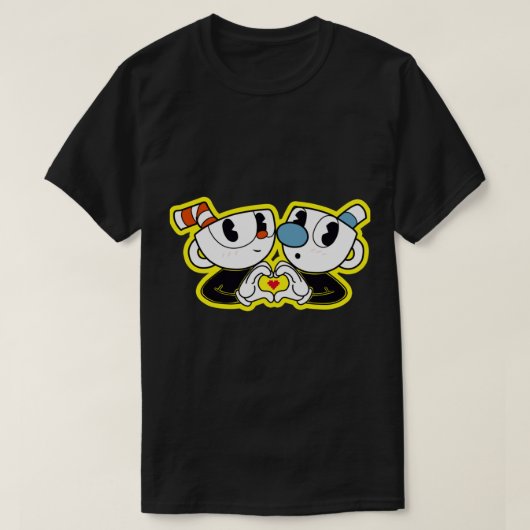 Cute Cuphead en Mugman Premium T-shirt (Design voorkant)