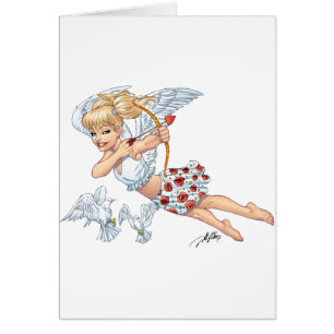 Cute Cupid Angel met Love Arrow van Al Rio