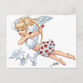 Cute Cupid Angel met Love Arrow van Al Rio Briefkaart (Voorkant)