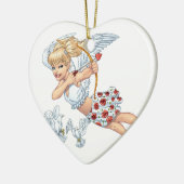Cute Cupid Angel met Love Arrow van Al Rio Keramisch Ornament (Links)