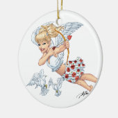 Cute Cupid Angel met Love Arrow van Al Rio Keramisch Ornament (Links)
