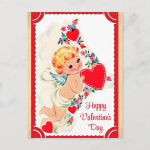 Cute Cupid Happy Valentines Day Briefkaart