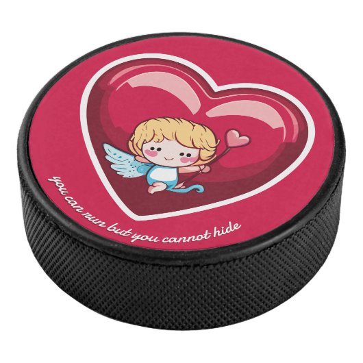 Cute Cupid Hockey Puck (3/4)