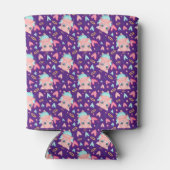 Cute Cupid Pig Whit Heart Patroon Blikjeskoeler (Achterkant)