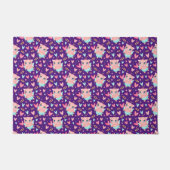 Cute Cupid Pig Whit Heart Patroon Deurmat (Voorkant)