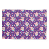 Cute Cupid Pig Whit Heart Patroon Kussensloop (Achterkant)